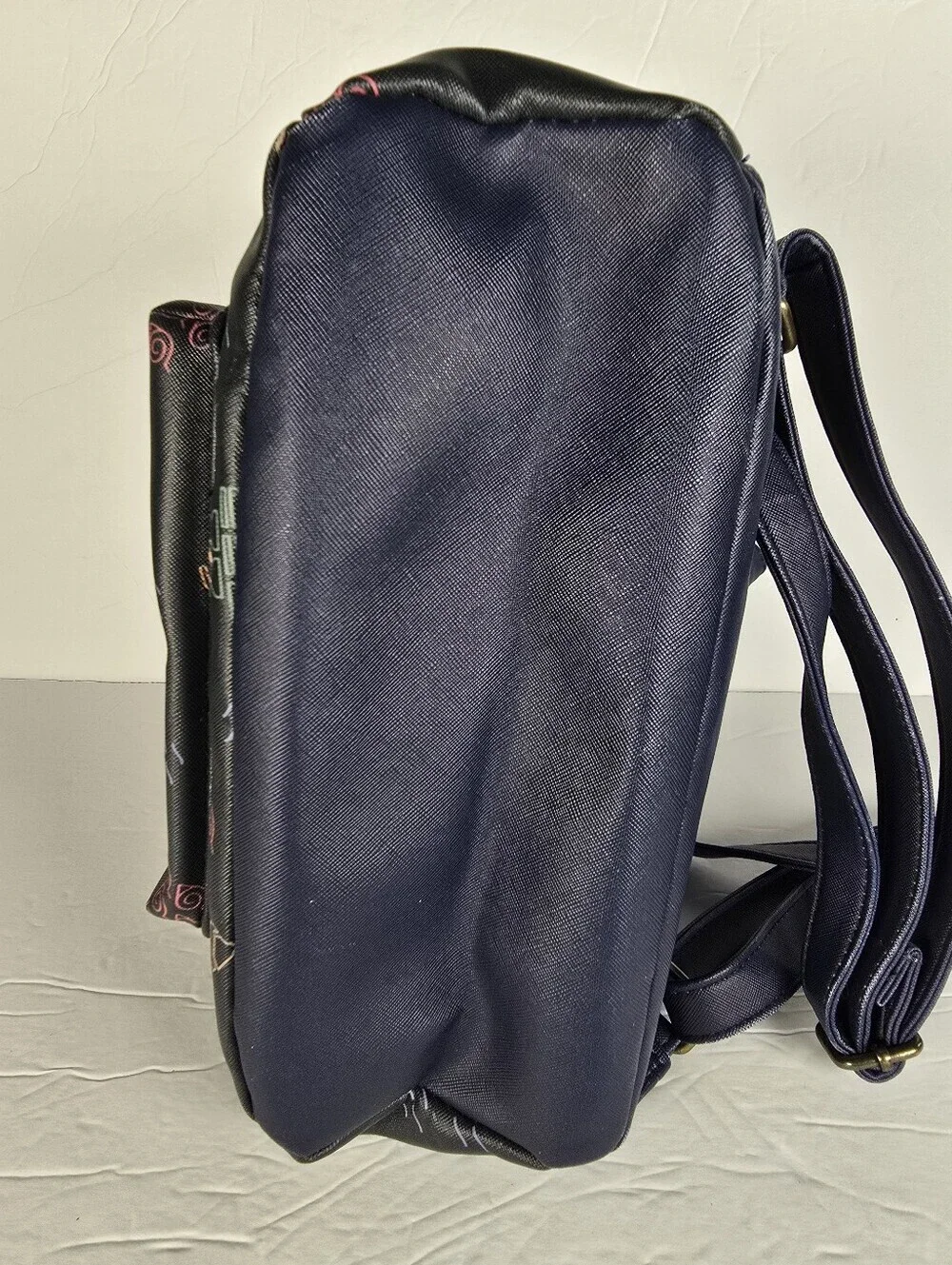 Naruto Shippuden Villages Toss Print Mini Backpack In Navy Blue And Black